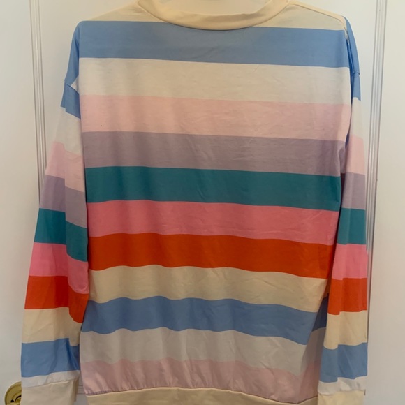 Colorful striped long sleeve tee, size small - Picture 3 of 3